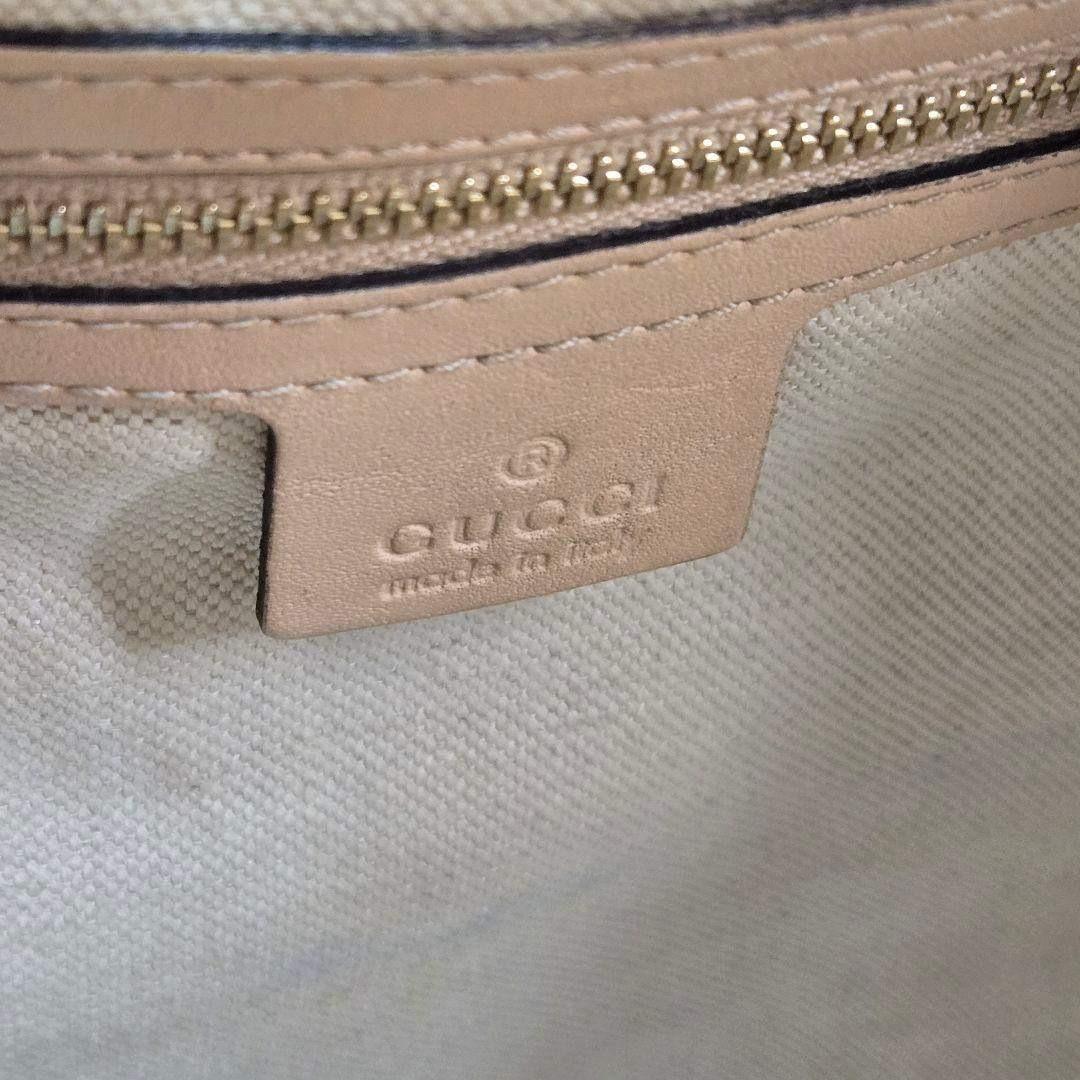 カード付き GUCCI ショルダーバッグ シェリーライン GGキャンバス レザー