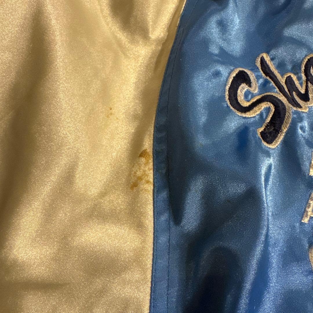 90s Shoot One 別珍　リバーシブル スカジャン サテン ベロア M