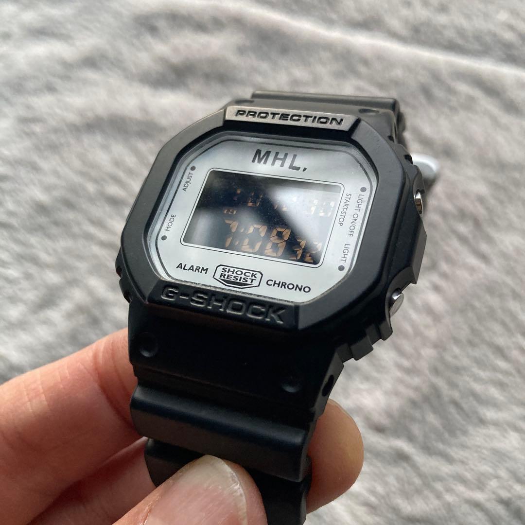 電池新品・美品　G-SHOCK MHL. デジタル腕時計　コラボ　黒×白