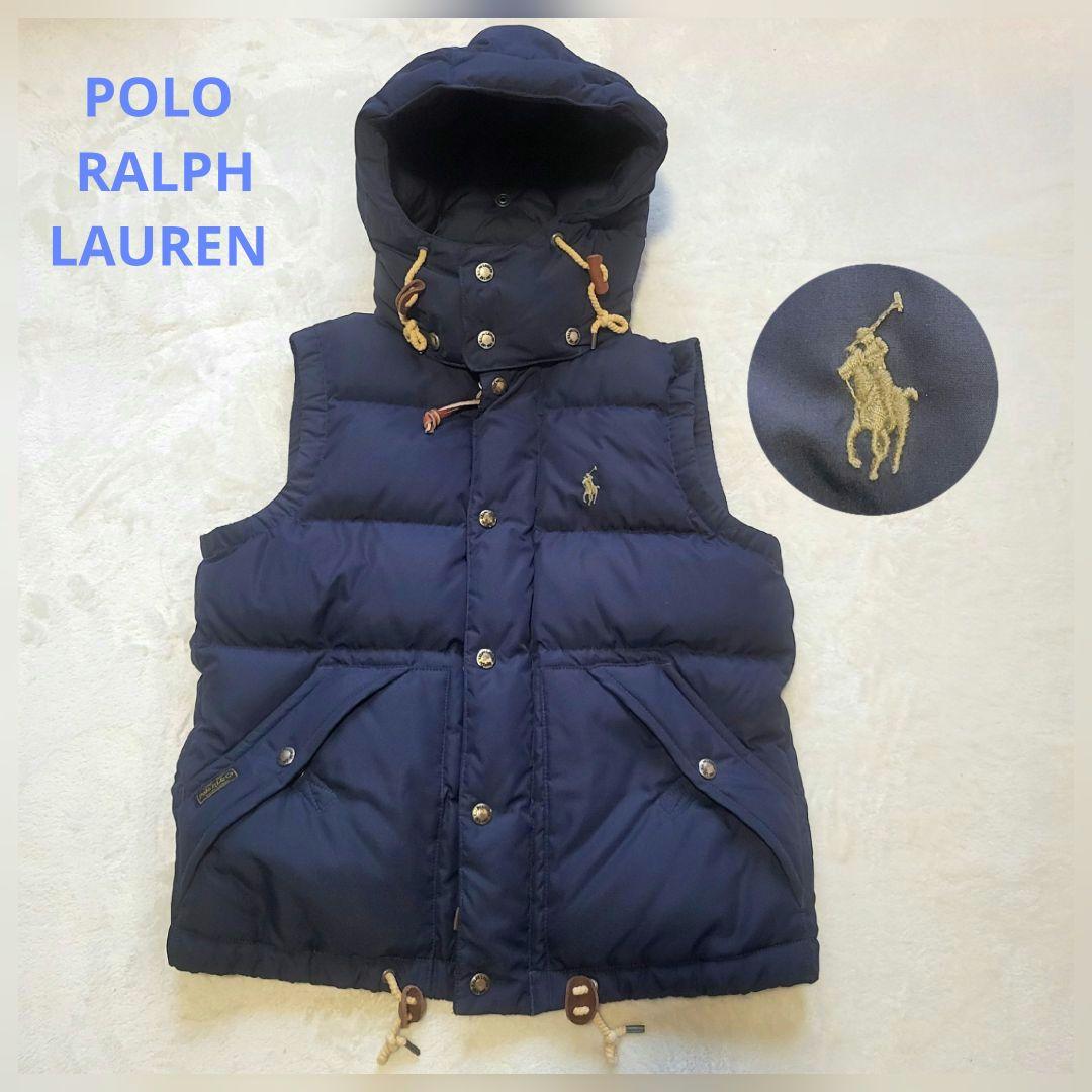 2way✨ポロラルフローレン　ダウンベスト　ポニー刺繍　フード取り外し可能　現行