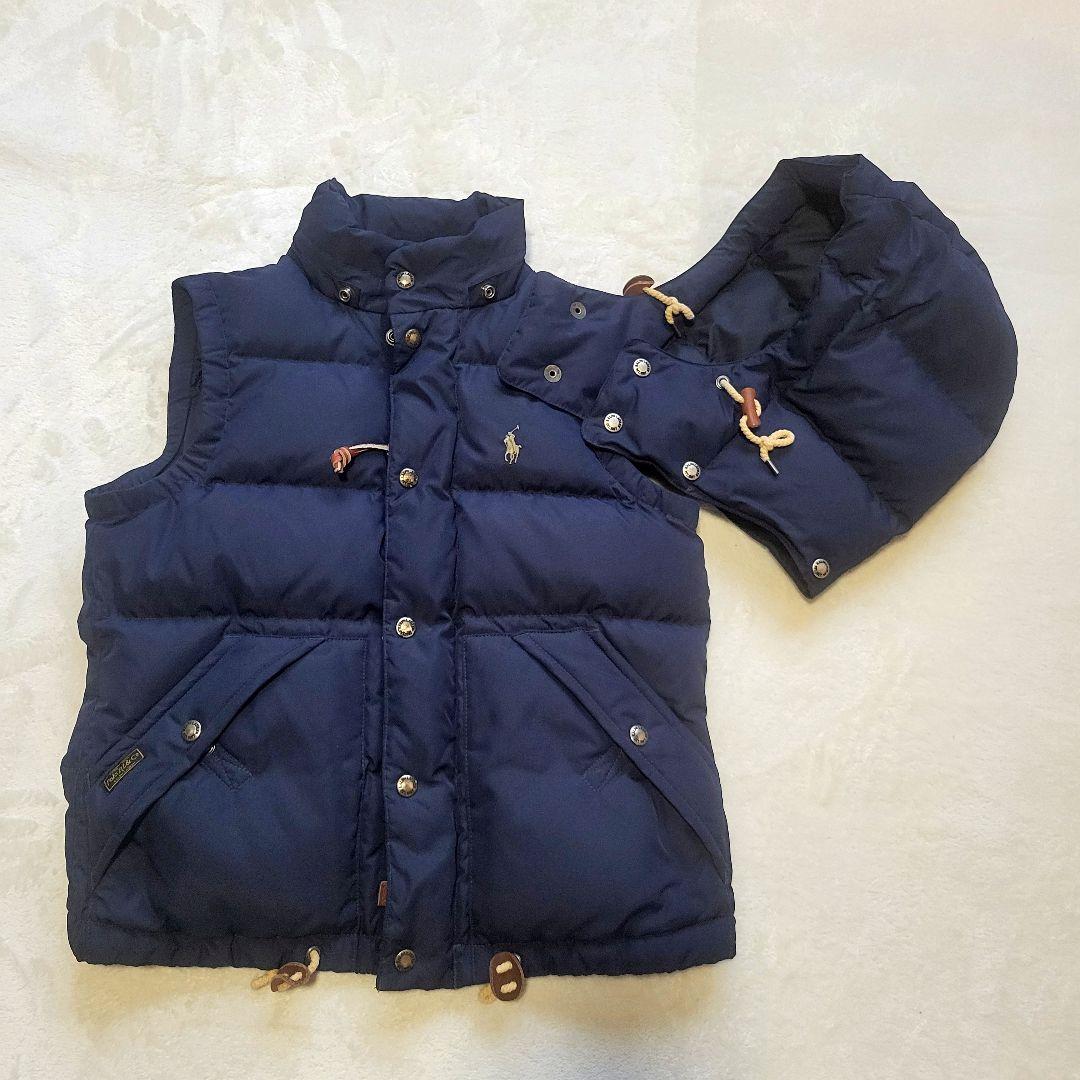 2way✨ポロラルフローレン　ダウンベスト　ポニー刺繍　フード取り外し可能　現行