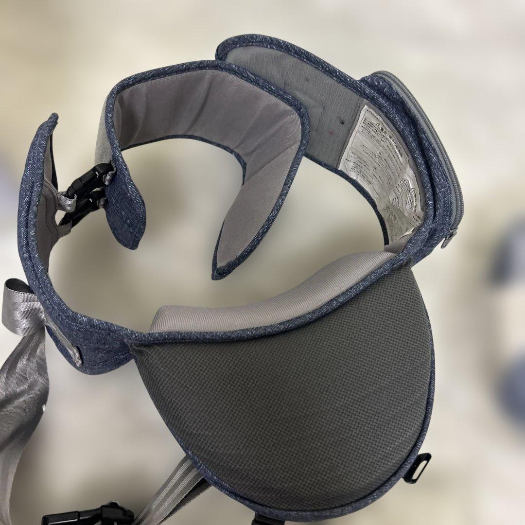 【未使用級】ミキハウス × ポグネー 抱っこ紐 デニム ヒップシート