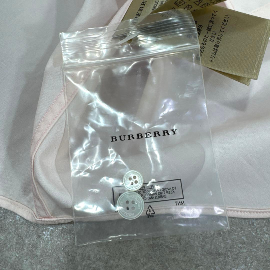 BURBERRY バーバリー 長袖 シャツ ピンク 内ノバチェック 刺繍ロゴ S