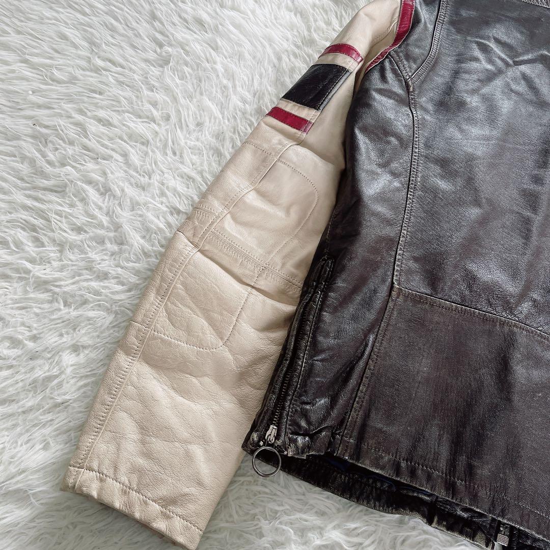 【DIESEL】90s レーシングジャケット シングルライダース Mサイズ