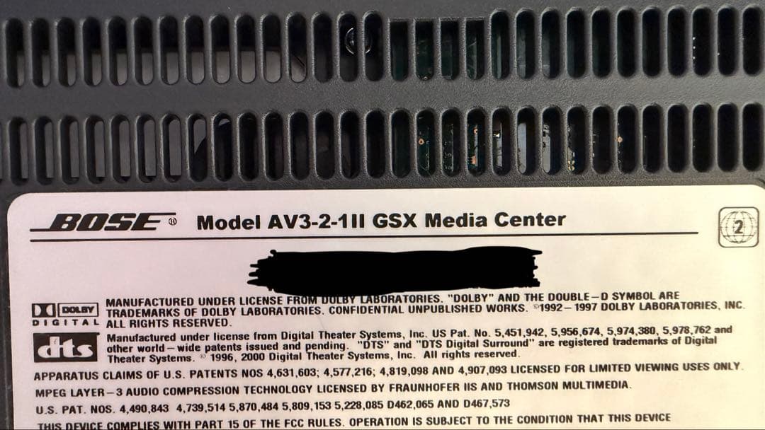 スピーカー・ウーファー Bose 321GSX DVD  theater system