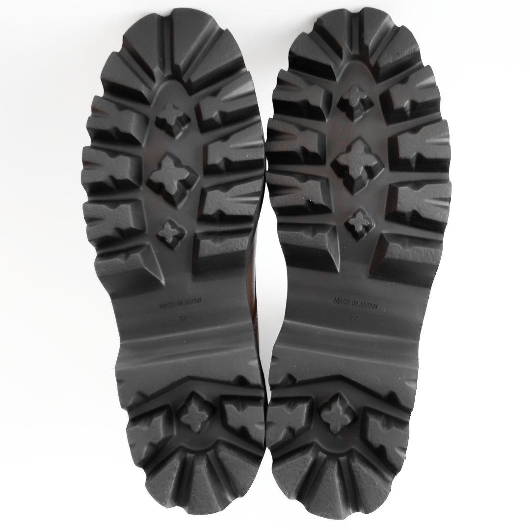 未使用 卑弥呼 トラックソール フロントジップ レザーショートブーツ ダイアナ