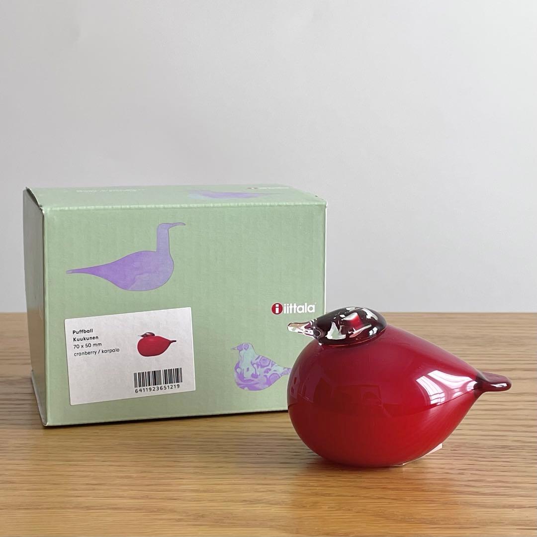 オイバ・トイッカ パフボール クランベリー レッド ガラスオブジェ イッタラ