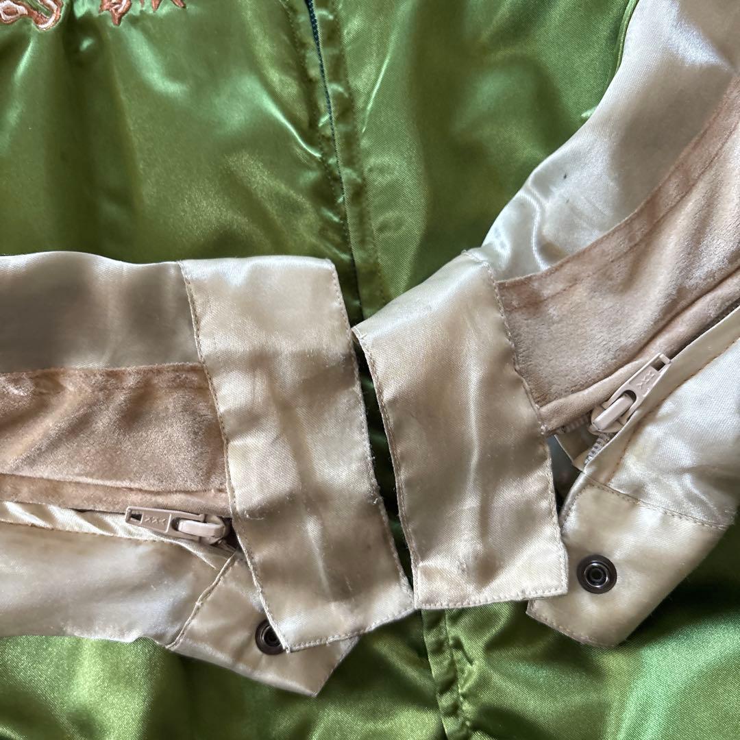 レア HONDA シンイチロウアラカワ スカジャン L 緑 バイカー コラボ