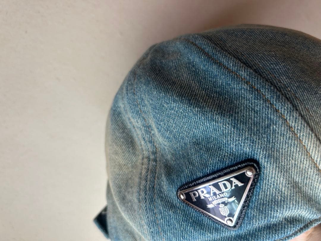 プラダ　デニム　キャップ　美品