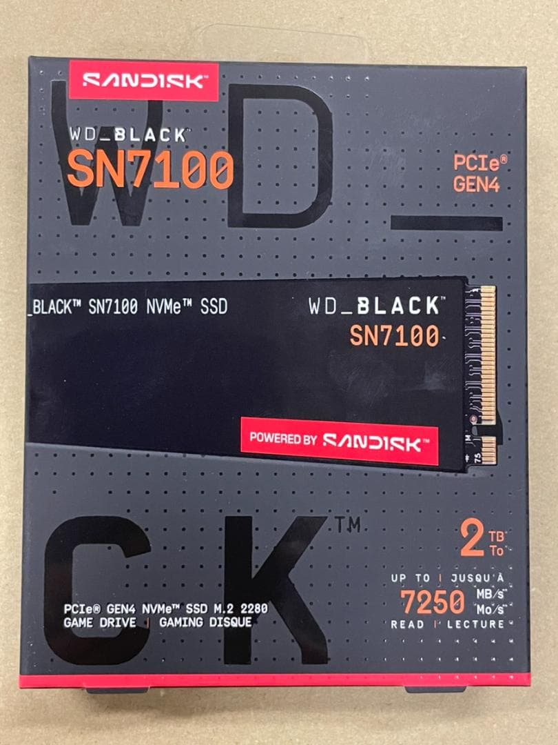 内蔵型SSD WD_BLACK 2TB SN7100 NVMe WDS200T4X0E