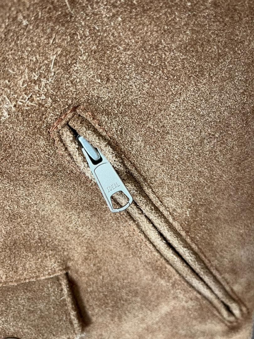 綺麗 ビューティー＆ユース スエードレザー ダブル ライダースジャケット 茶 L