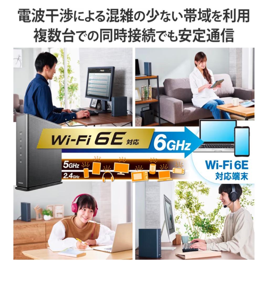 エレコム 無線LAN WiFi ルーター / WRC-XE5400GSA-G