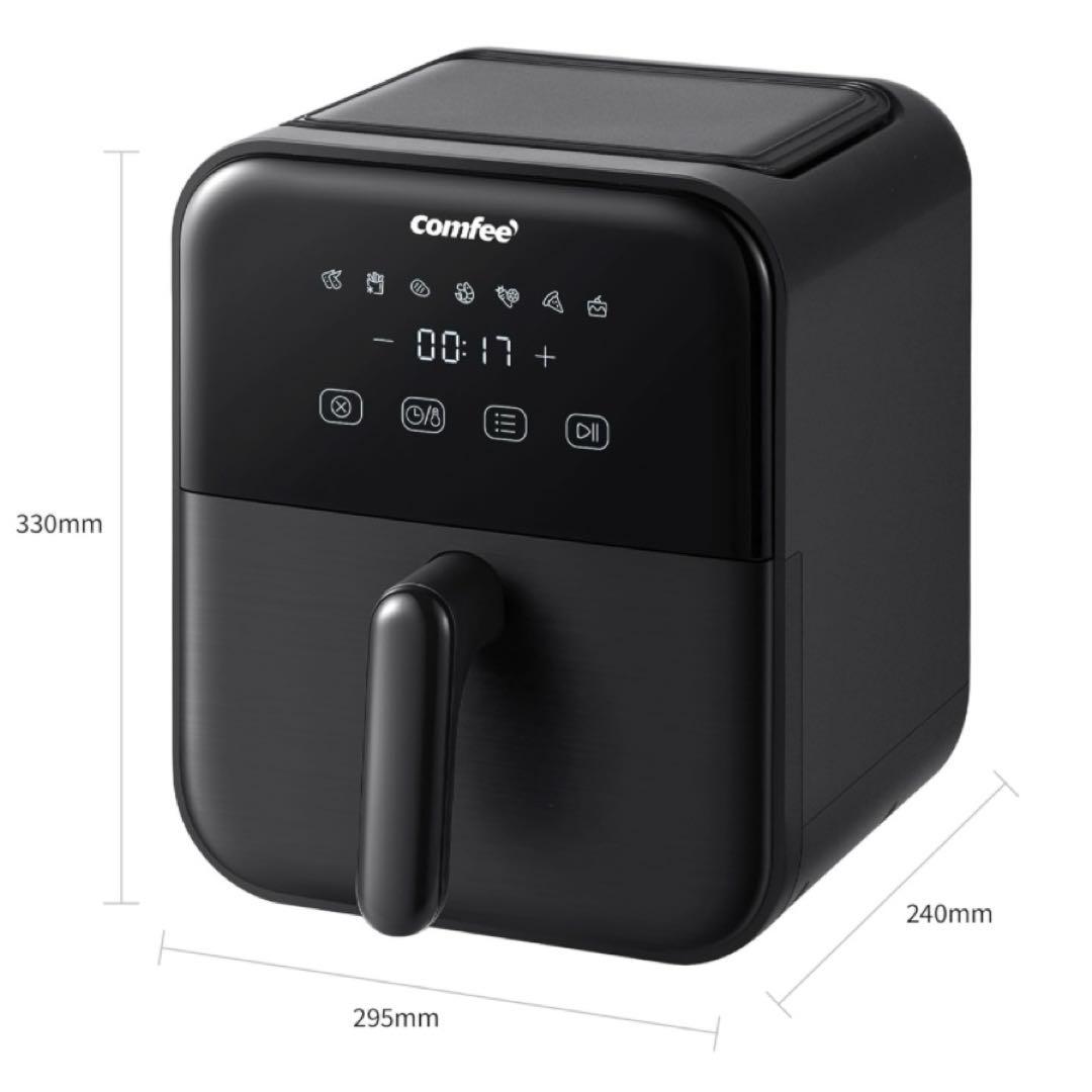 【新品】ノンフライヤー 4L 大容量 ノンオイル エアフライヤー 自動調理