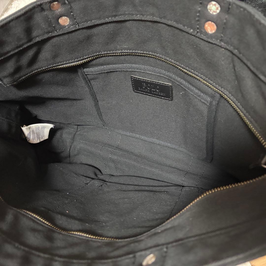 ポロ ラルフローレン ポロベア キャンバス トートバッグ サングラスベア 黒