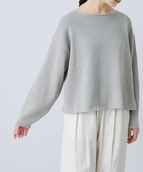 ■新品■かぐれ（kagure） コットンテープヤーンボートネックニット