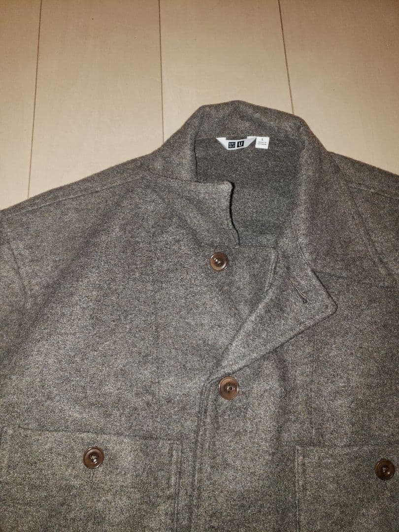 UNIQLO U フリースジャージーオーバーシャツ・パンツ Lサイズ ブラウン