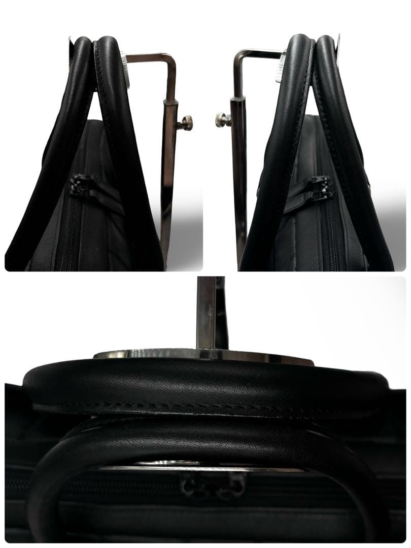 【新品タグ付き】トライオン　ビジネスバッグ　レザー　ブラック　通勤通学　大容量