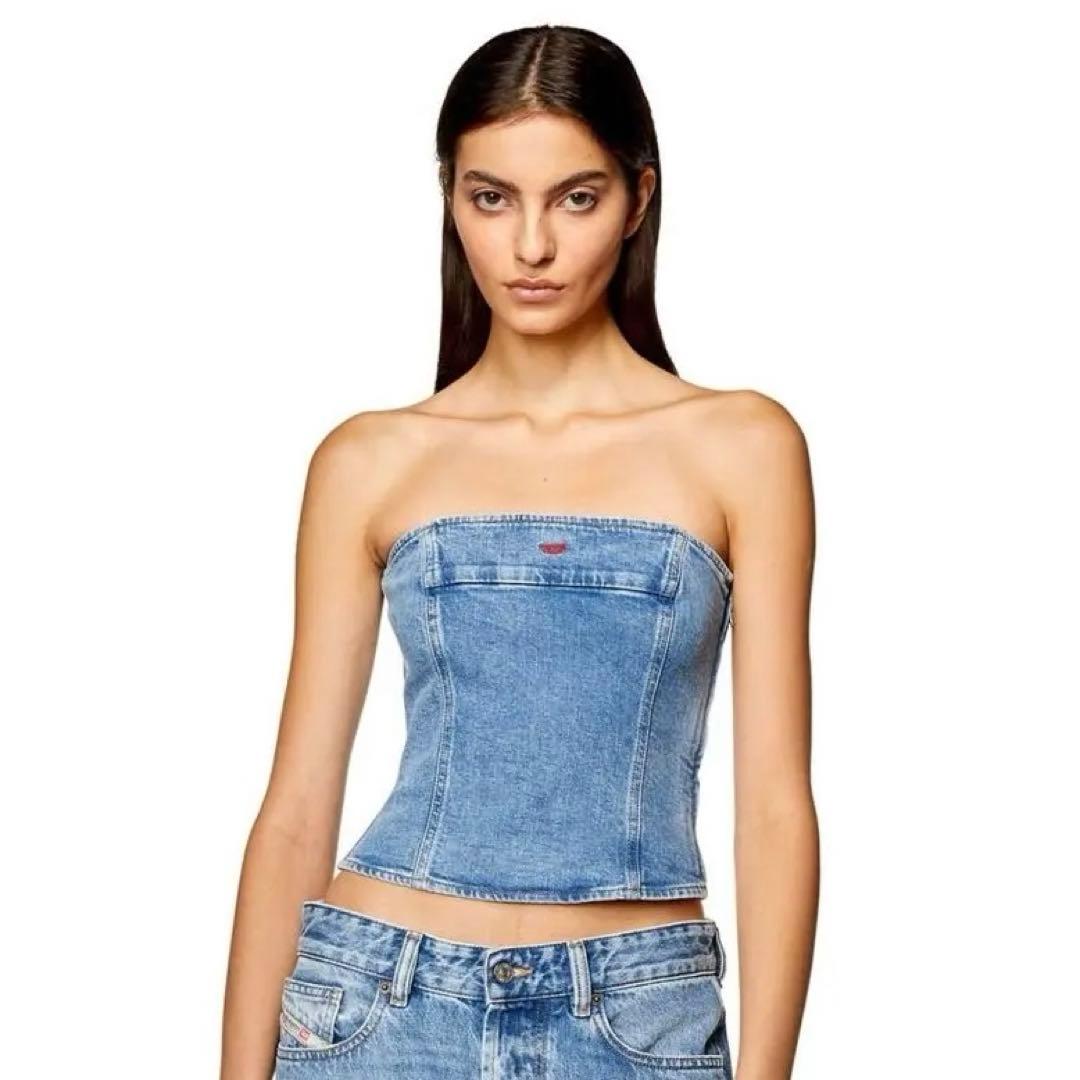 DIESEL ディーゼル　ベアトップ De-Ville デニムビスチェ