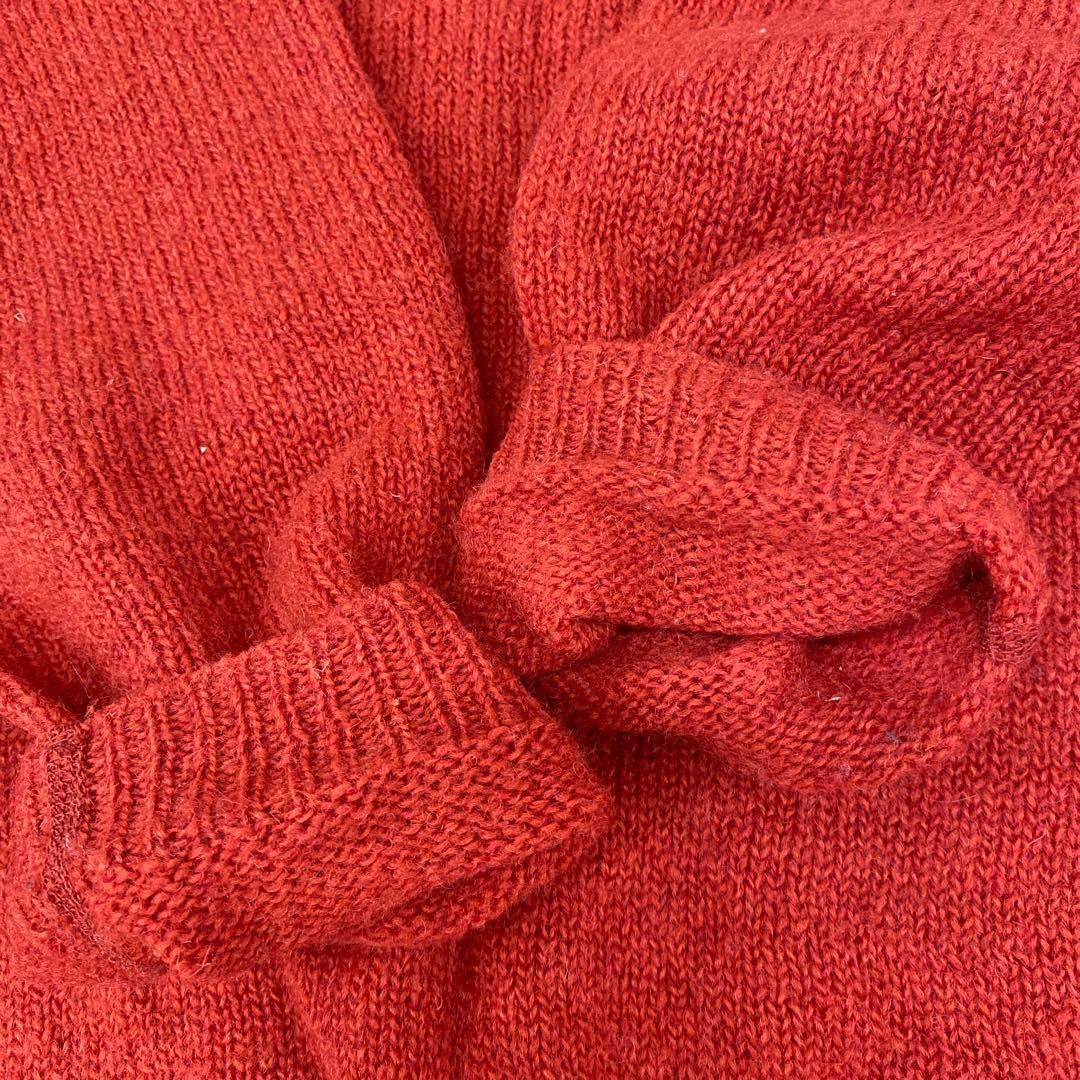 N892＊ SDL 45R レディース ウール ニット セーター 朱色