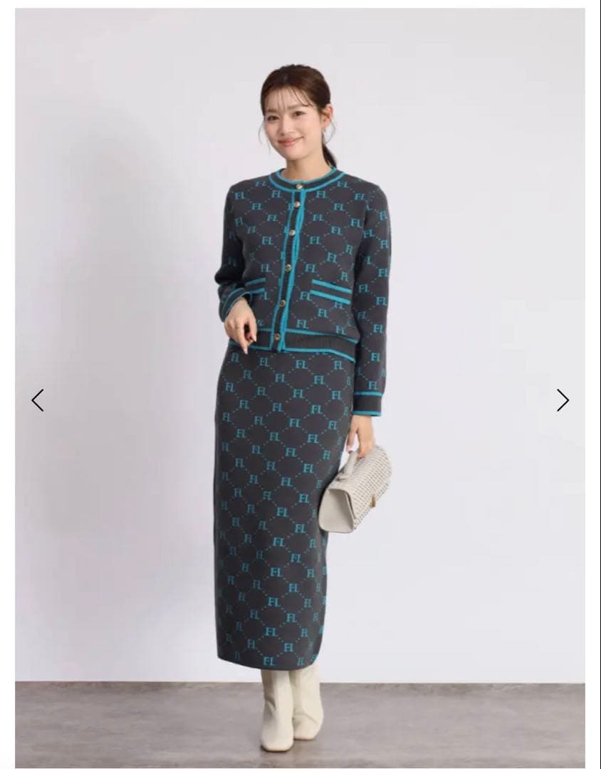 FENNEL モノグラムニットカーディガンセットアップ