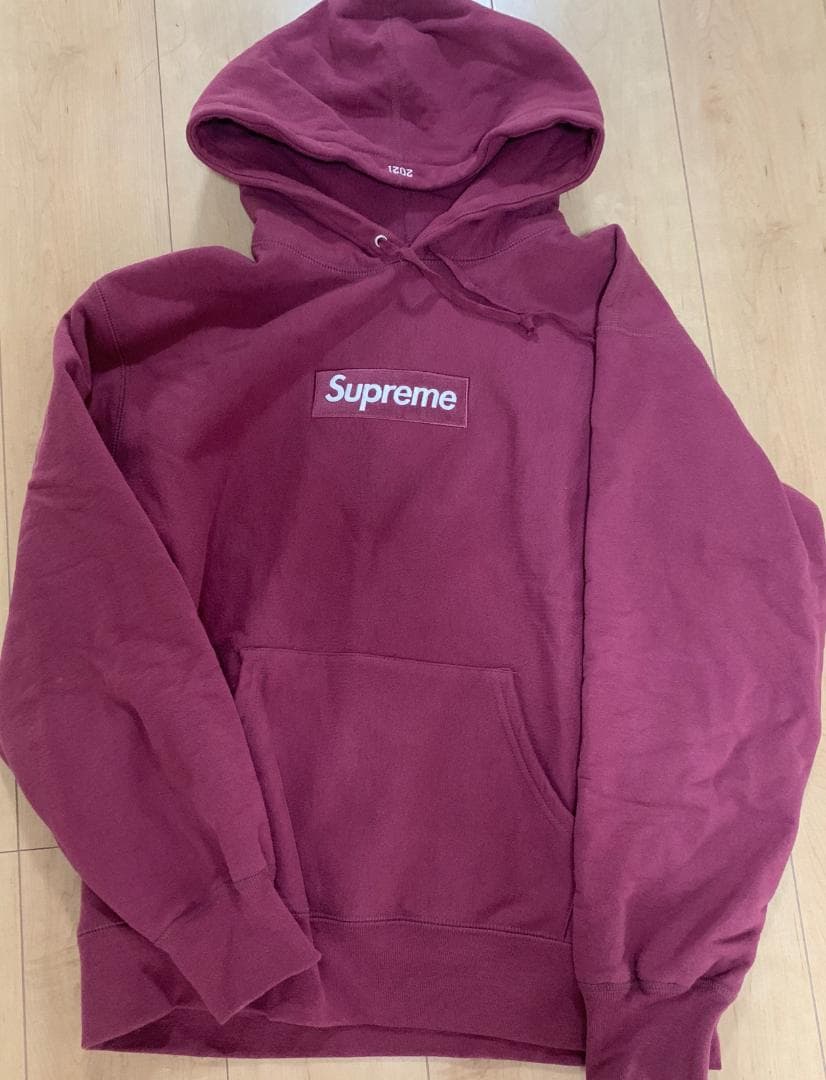 トップス Supreme Box Logo Hooded Sweatshirt Plum