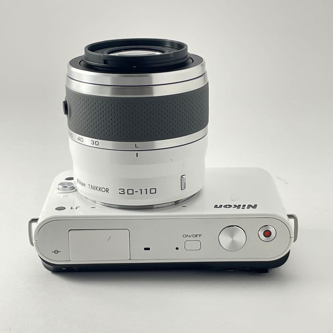 【極上美品・返品保証】Nikon1 J1ホワイト レンズキット