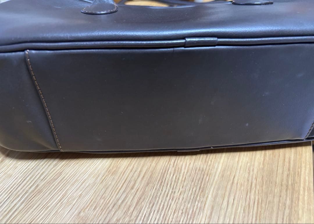 AULENTTI/ロングハンドルボストンバッグ　ブラウン