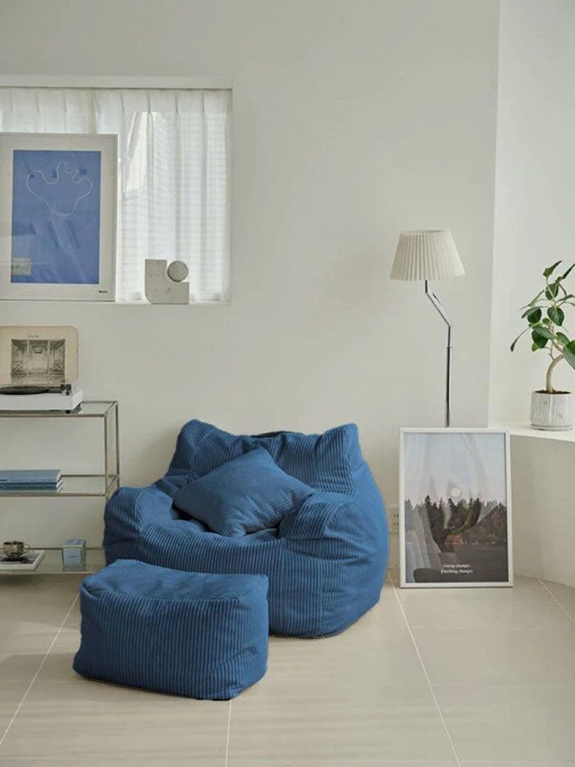 LOOSY HUGME 1人掛けビーズソファ＋オットマン＋クッションカバー