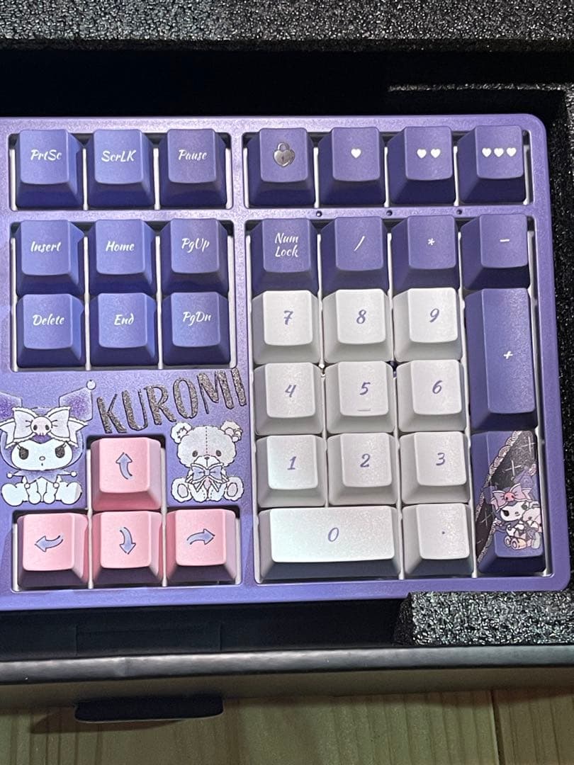 入手困難　KUROMI キーボード パープル/ホワイト
