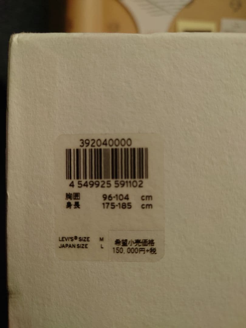 リーバイスアインシュタインモデル革ジャンMサイズ世界限定500/486
