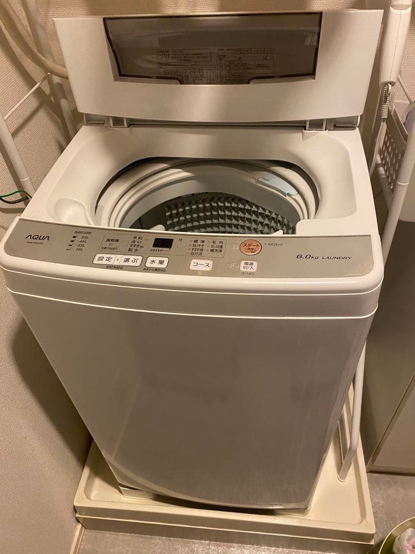AQUA 縦型洗濯機 6.0kg AQW-S60J(W)