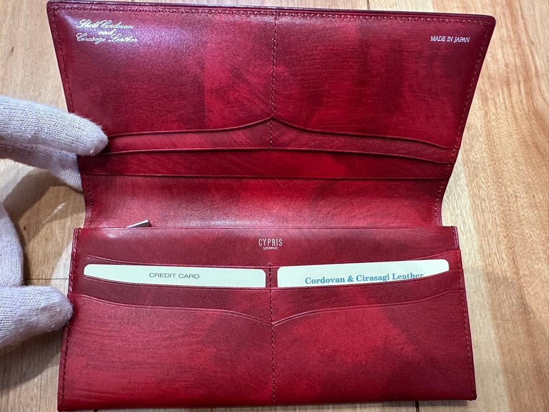 ★新品・未使用！★ コードバン　シラサギレザー　長財布　CYPRIS キプリス