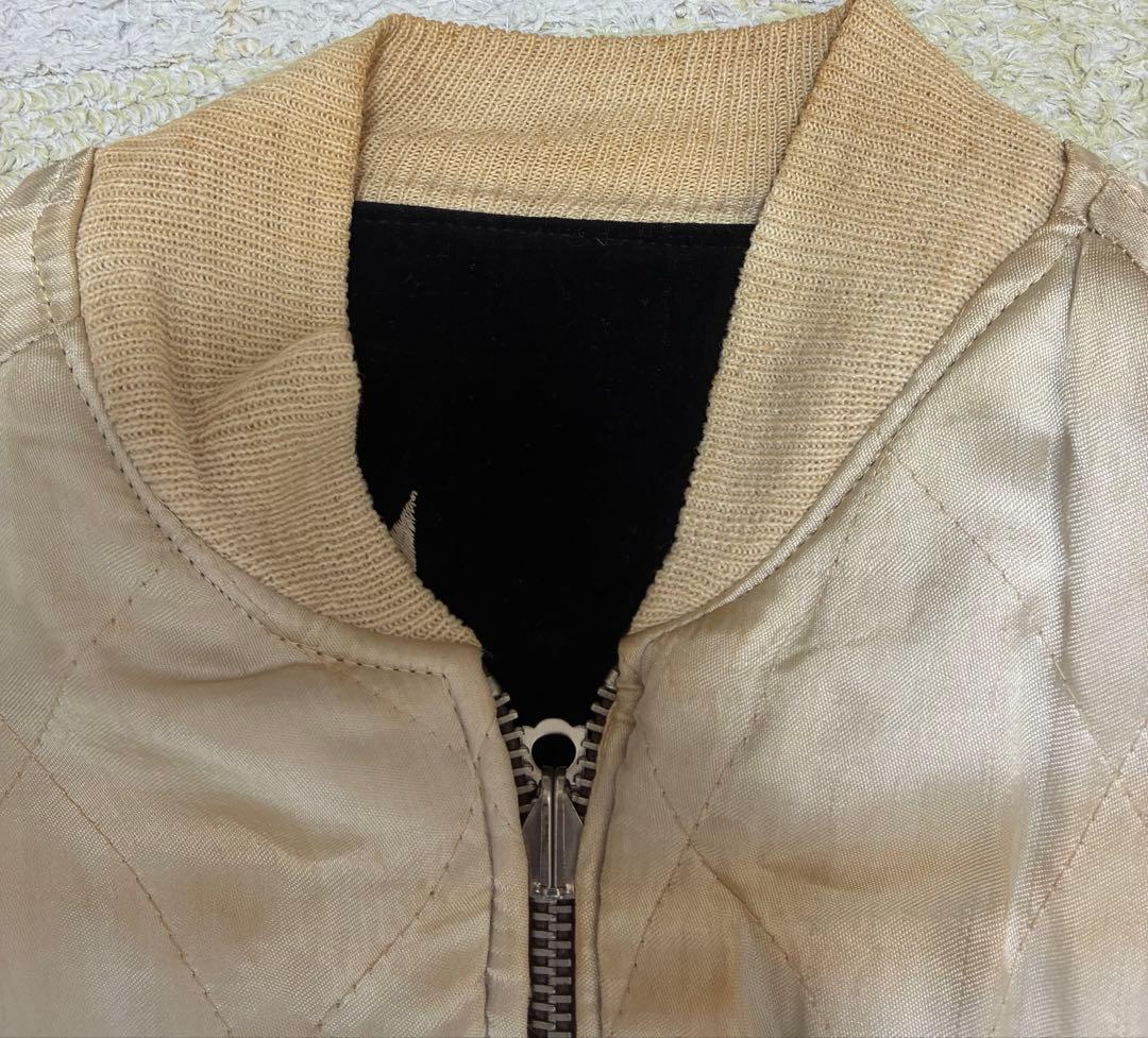 超スペシャル　５０ｓ　ヴィンテージ　スカジャン　黒別珍　スーベニアジャケット