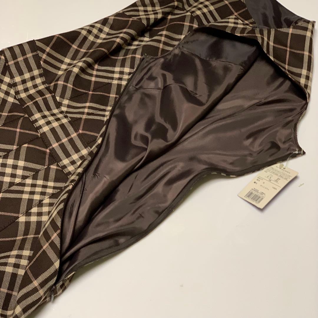 バーバリーブルーレーベル ノバチェック ノースリーブワンピース サイズ38