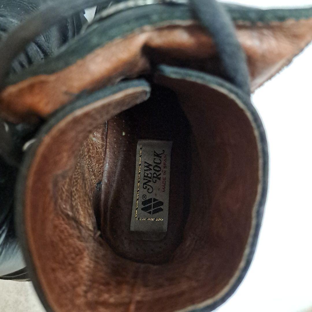 [美品] NEW ROCK (ニューロック)厚底 レザーブーツ(本日週末割引中)