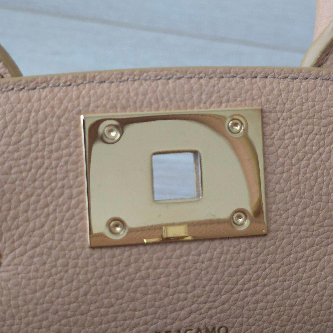 極美品【フェラガモ】スタジオ　ソフト　カラーブロック　2way ハンドバッグ