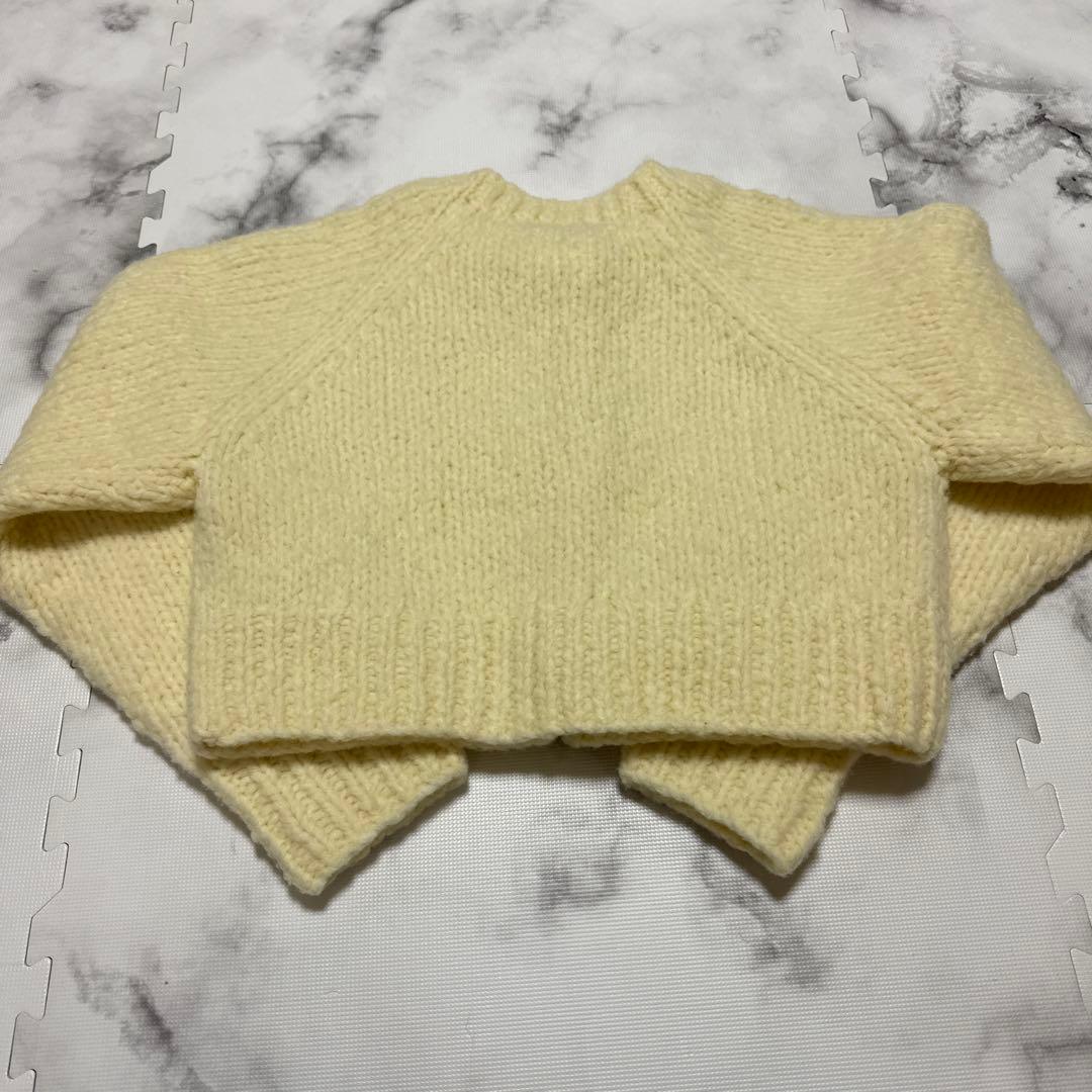 【現行商品】ウィムガゼット　ハンドニットカーディガン　レモンイエロー