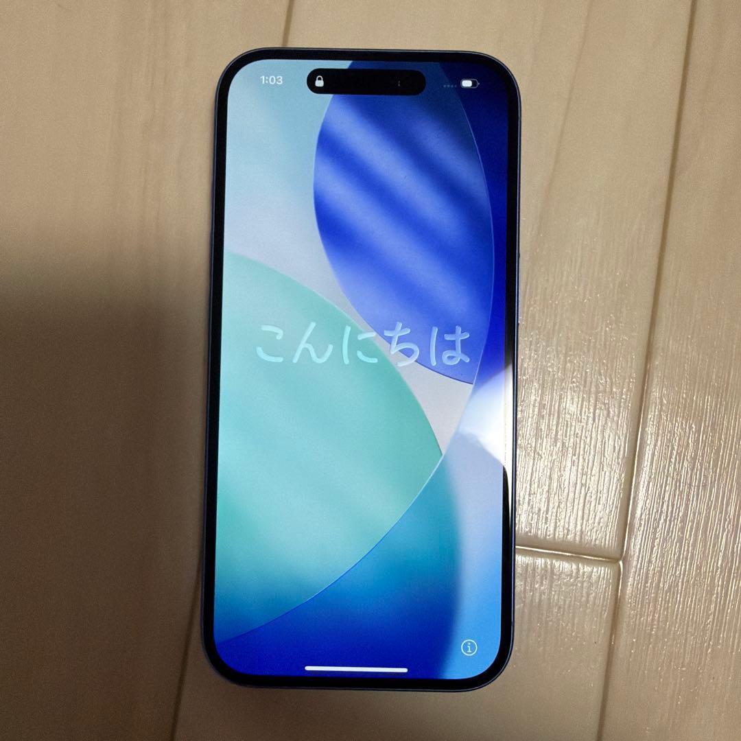 Apple iPhone 16青 充電ケーブル付き