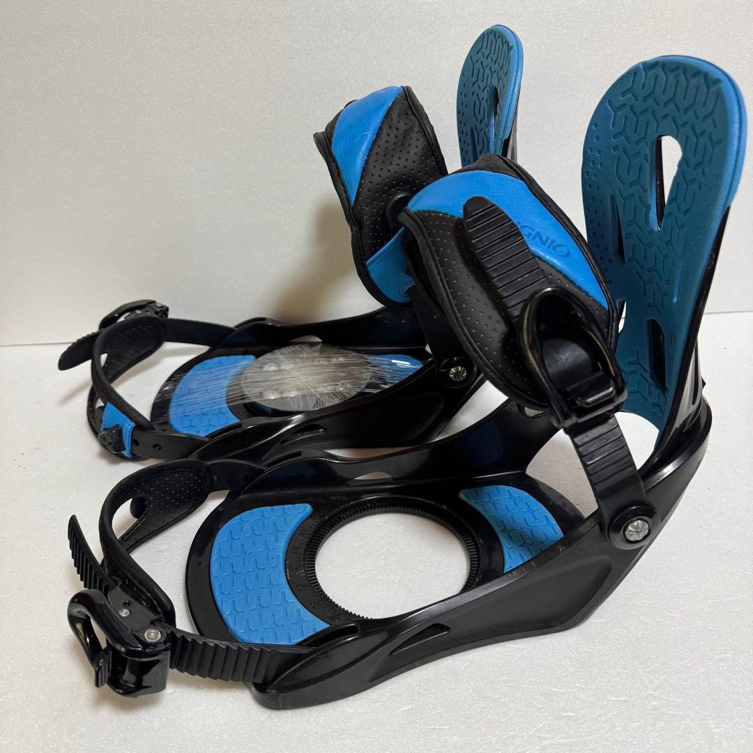MLサイズ スノーボード ビンディング ブラック/ブルー　黒色青