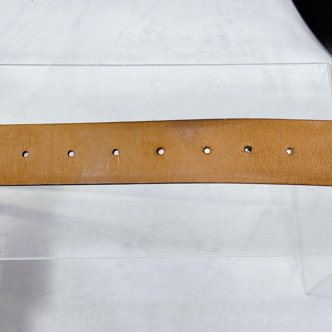 エイジング良好 Ferragamo ダブルガンチーニ ベルト シボ革ガンメタ