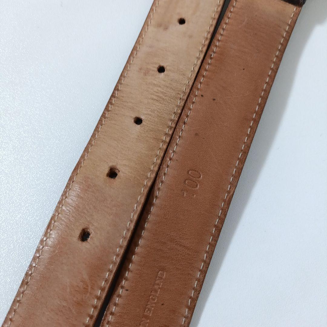エッティンガー 本革レザーベルト ブラウン系 美品