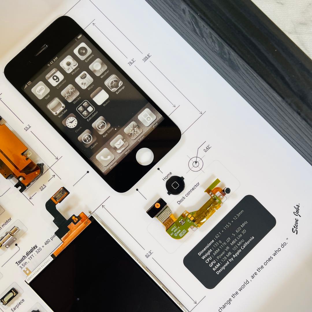 【希少端末】 iPhone 3G 標本アート ボックスフレーム仕様