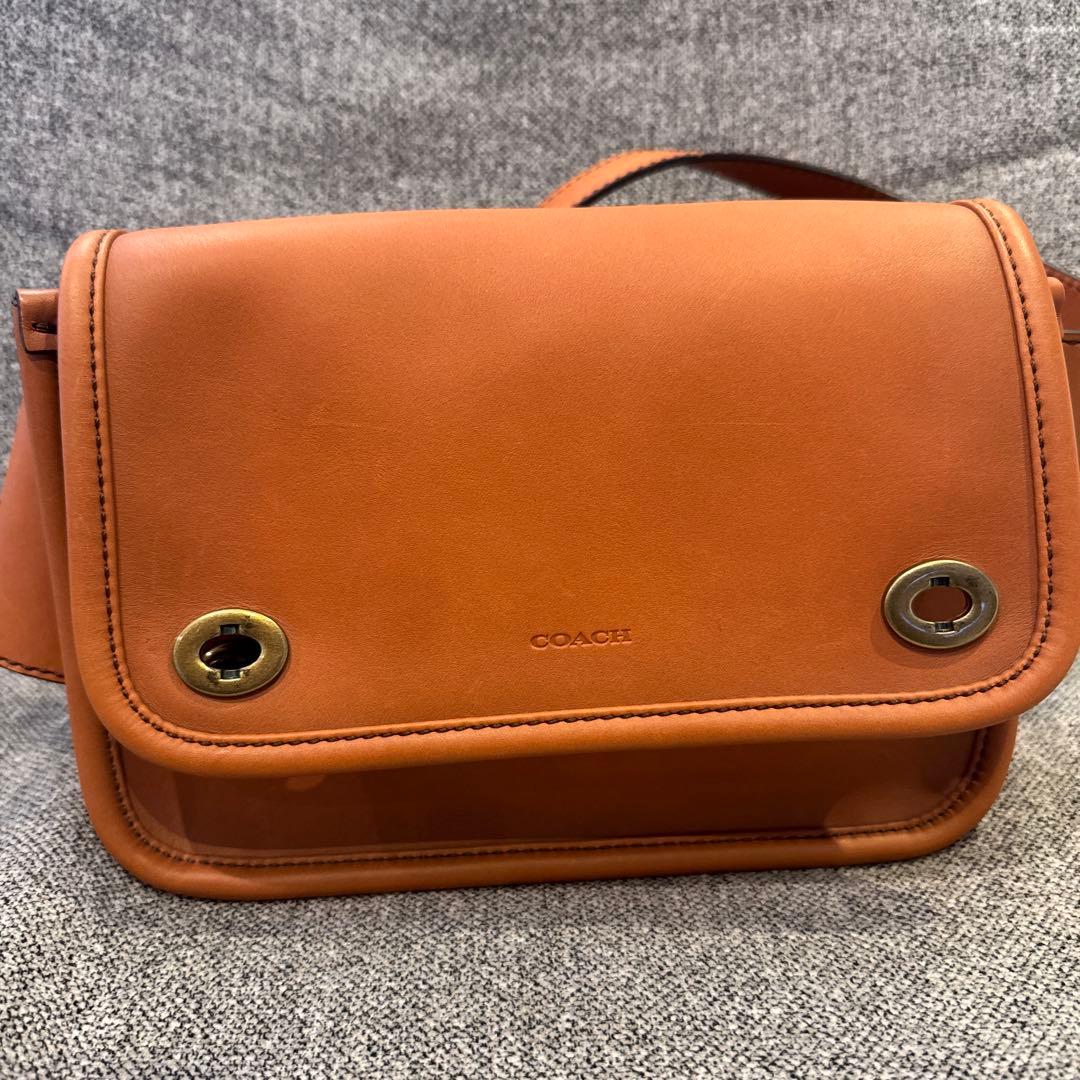 【ほぼ未使用美品】COACH レザー ショルダーバッグ ブラウン
