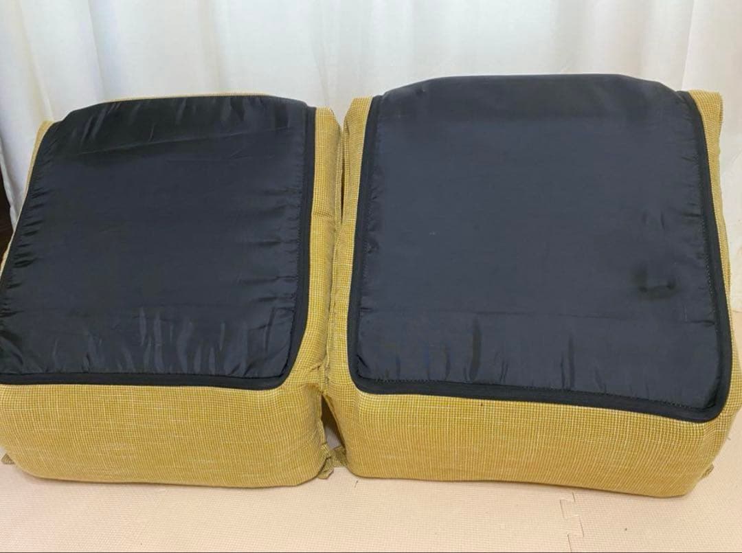 タンスのゲン　座椅子　2脚　イエロー