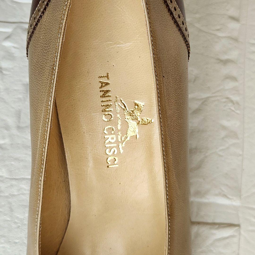 ✨極美品✨タニノクリスチー バイカラーパンプス　37B　ITALY