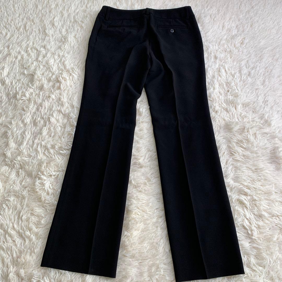 極美品✨自由区 トリアセ テーラードジャケット フレアパンツスーツ 黒 40