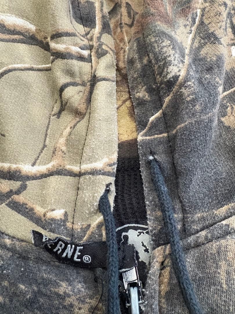00s BERNE 裏サーマル ジップパーカー リアルツリー