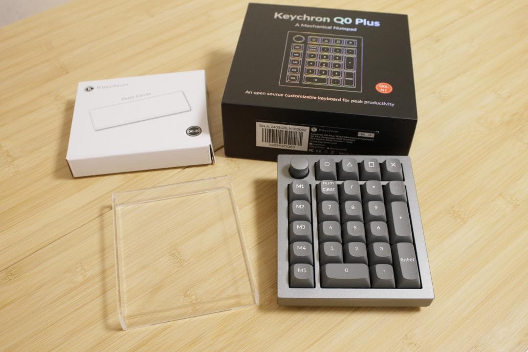 【Keychron】Q0 Plus テンキー シルバー 純正ダストカバーつき
