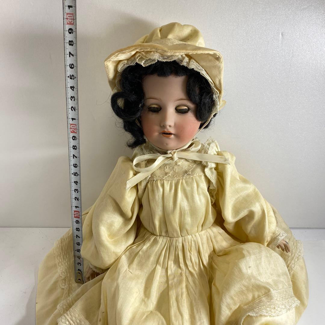 ドレッセル　アンティーク　ビスクドールブルースリープアイオープンマウス　首裏に銘