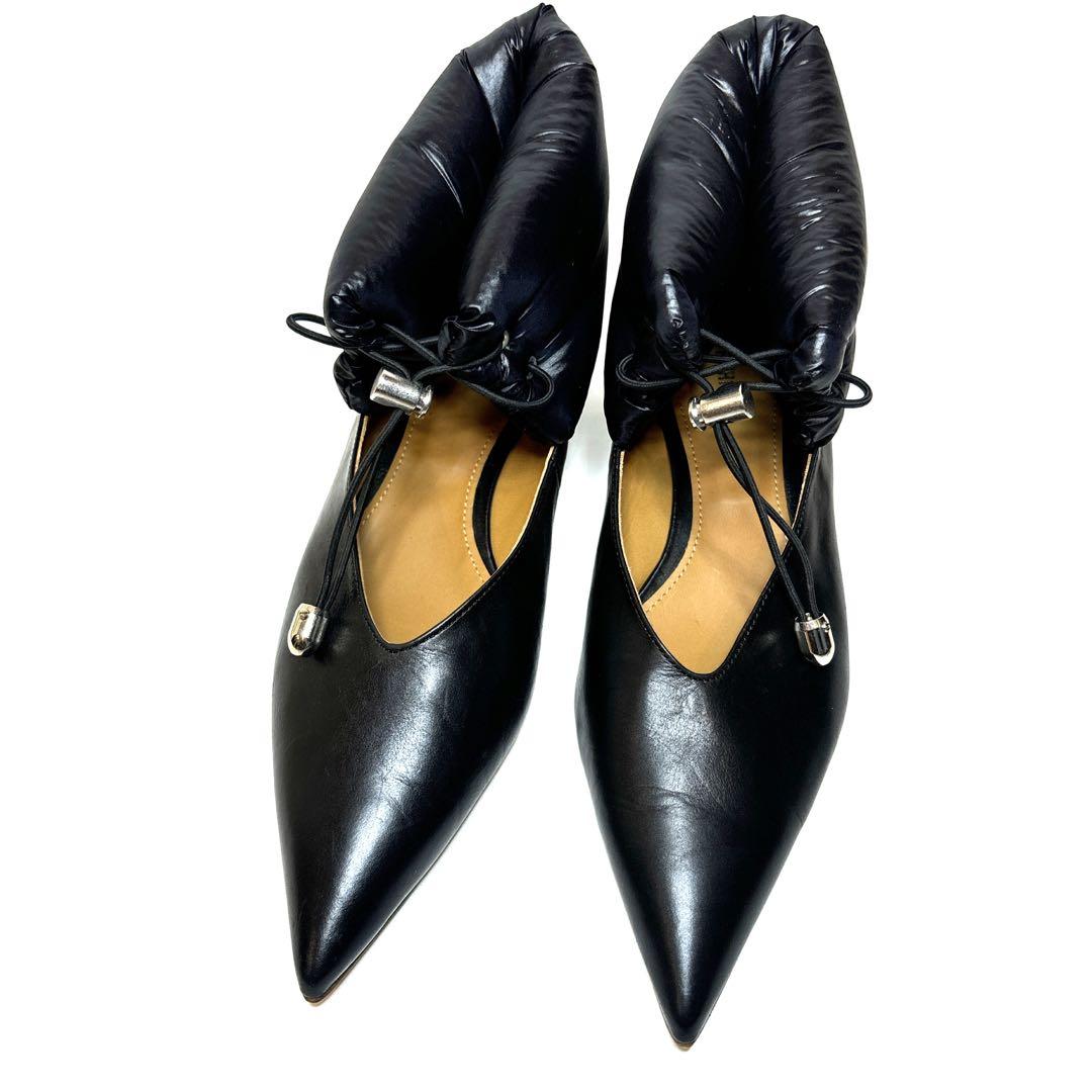 希少品　室内試し履きのみ　PIPPICHIC 黒　ダウン　ヒール　パンプス　37